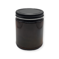 8oz Amber Straight Sided Jar - Sample